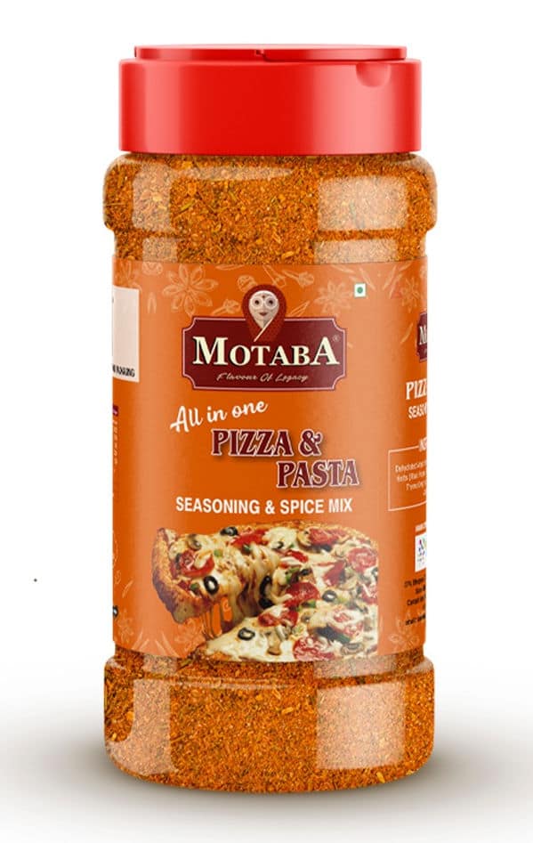 MOTABA Masala All In One Dry Pizza Seasoning Masala Flakes & Pizza-Pasta Seasoning Powder, 70 gm Each - Pack of 2