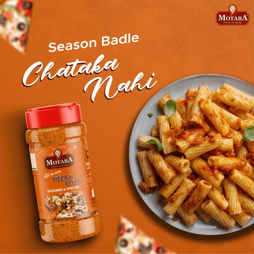 MOTABA Masala All In One Dry Pizza Seasoning Masala Flakes & Pizza-Pasta Seasoning Powder, 70 gm Each - Pack of 2 view 2