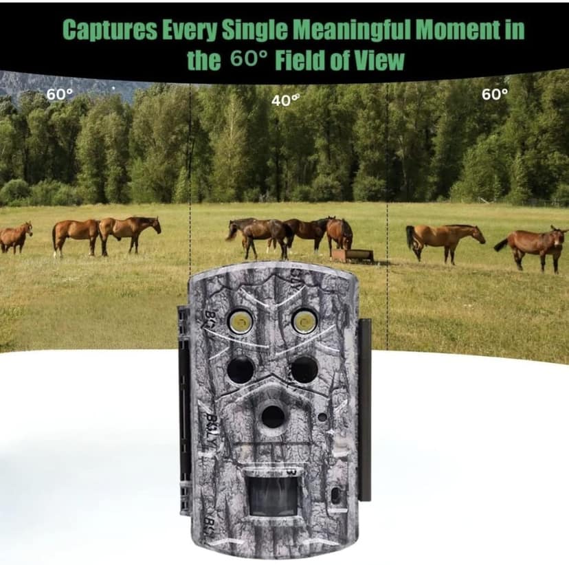 AUSHA 45MP 4K Trail Camera with Night Vision | Motion Detection | IP66 Waterproof | Wildlife & Farm Surveillance Camera view 6