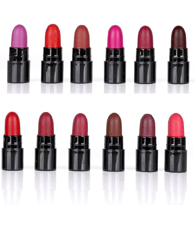 Play Run Minis Pout Party Matte Lipstick Highly Pigmented Mini Lipsticks (Set of 12 )