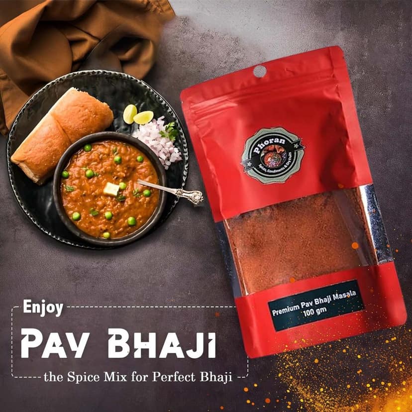 400 gm Cooking Combo Spice Pack - 100 gm each - 4 Street Food Masalas |PavBhaji Masala l Chole Masala l Tandoori Masala l Jeeravan Masala l Phoran- 4 Popular Street Food Masalas for Family Meals view 6