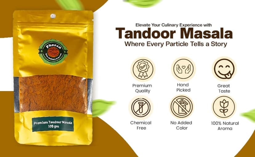 400 gm Cooking Combo Spice Pack - 100 gm each - 4 Street Food Masalas |PavBhaji Masala l Chole Masala l Tandoori Masala l Jeeravan Masala l Phoran- 4 Popular Street Food Masalas for Family Meals view 8