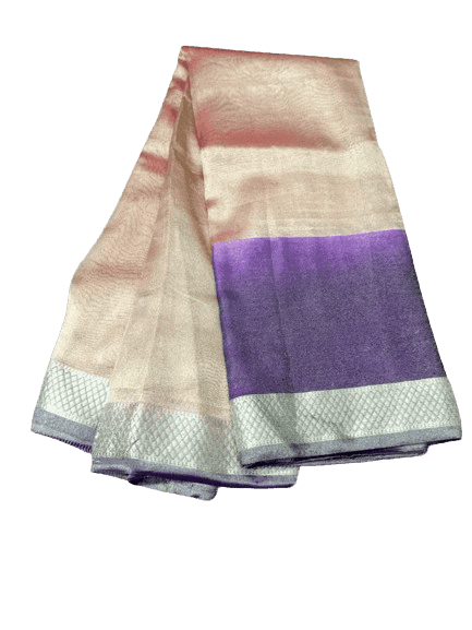 Kota Silk Lavender & Cream Coloured Casual Saree view 3
