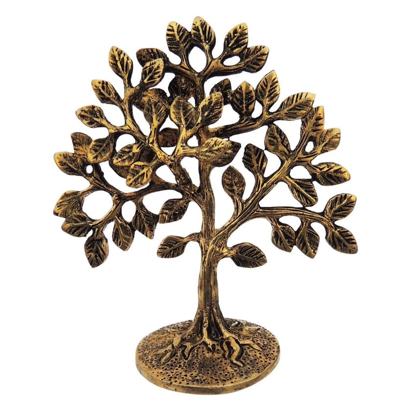 Brass Tree Table Decor Showpiece - Elegant Home Accent Statue, Height : 6.6 Inch (BSMAS1295 B) view 2