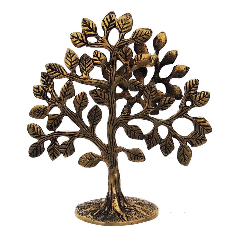 Brass Tree Table Decor Showpiece - Elegant Home Accent Statue, Height : 6.6 Inch (BSMAS1295 B) view 3