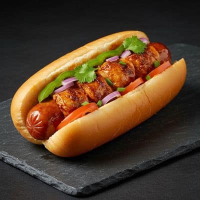 Chicken Tikka Hot Dog