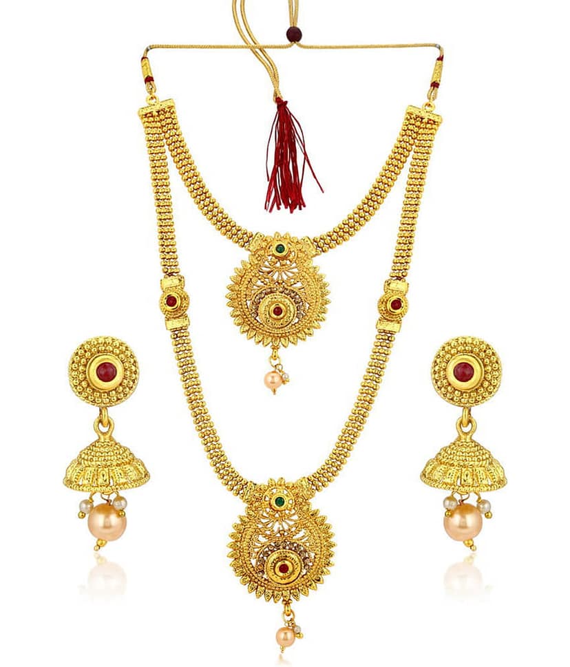 Sukkhi - Gold Alloy Necklace Set ( Pack of 1 ) view 2