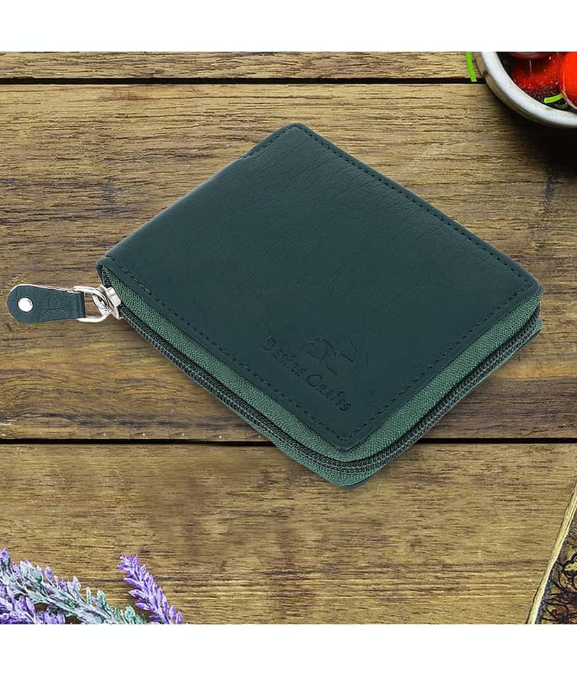 Dezire Crafts PU Printed Men's Regular Wallet With 4 Slots For Card ( Green , Pack of 1 )