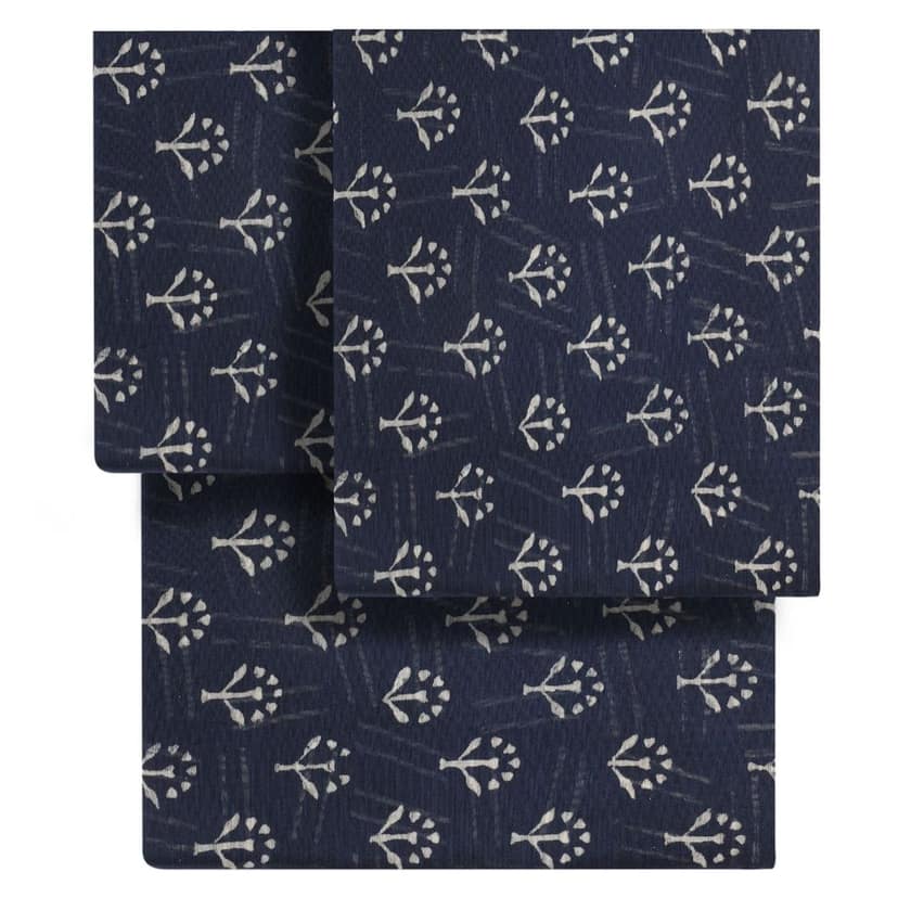 HANDLOOM CHANDERI 03 PCS DABU PRINTED SUIT (SKU - 1RDS01270221 Suit 78) view 5