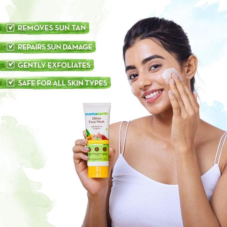 Mamaearth ubtan facewash (100 ml) + Sunscreen (80 gm) + moisturizer (80 gm) + face serum( 30 gm) Pack of 4 view 8