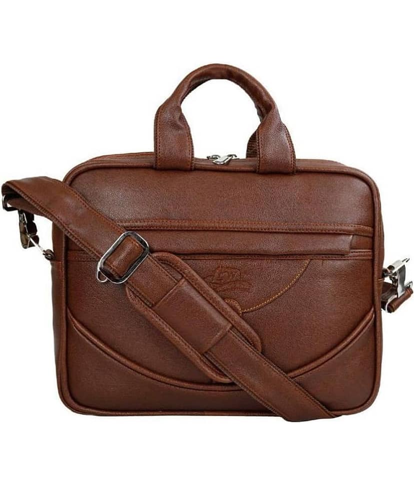 Leather World - Tan P.U Office Bag view 2