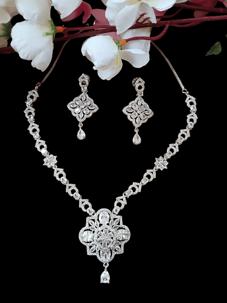 Ellnora's beautiful Amazing Necklace Set with Earrings for all occasion like party & wedding for girls and women view 2