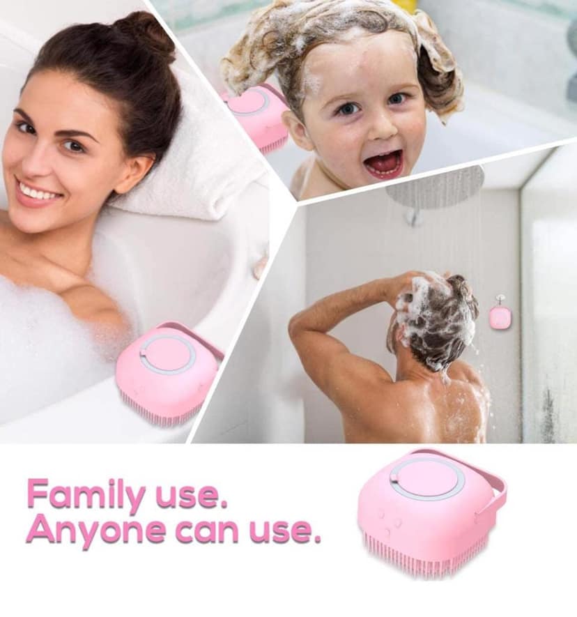 Trendzie Care Silicone Bath Body Brush Shower Scrubber with Dispenser for Men, & Women (Multicolors) view 2