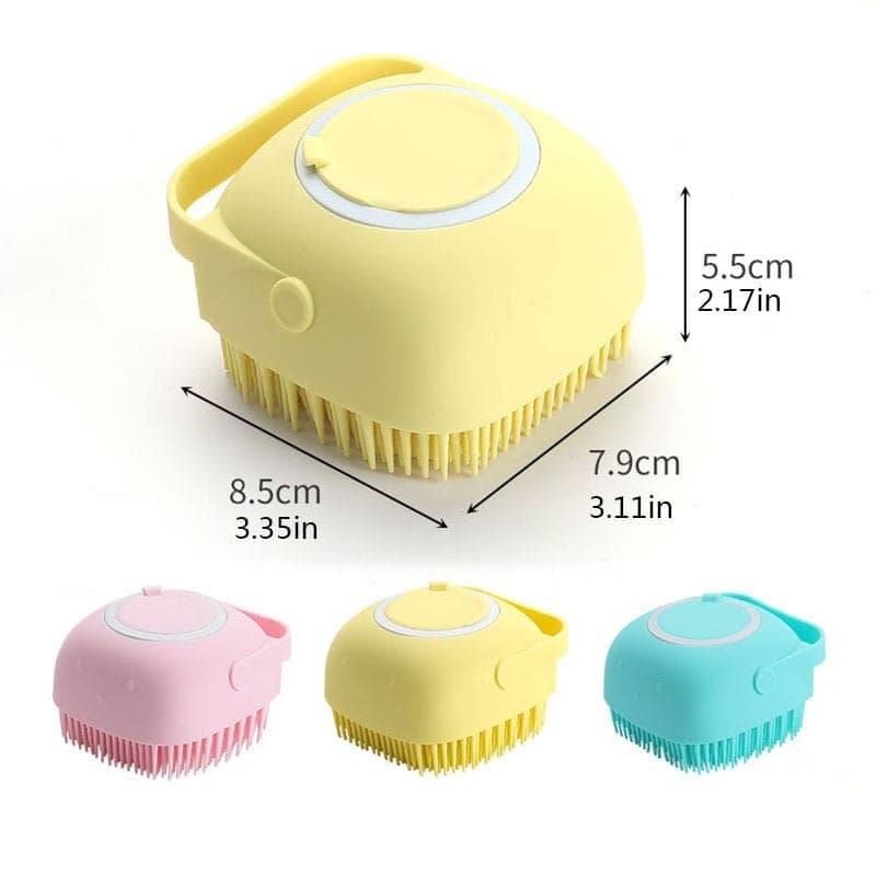 Trendzie Care Silicone Bath Body Brush Shower Scrubber with Dispenser for Men, & Women (Multicolors) view 3