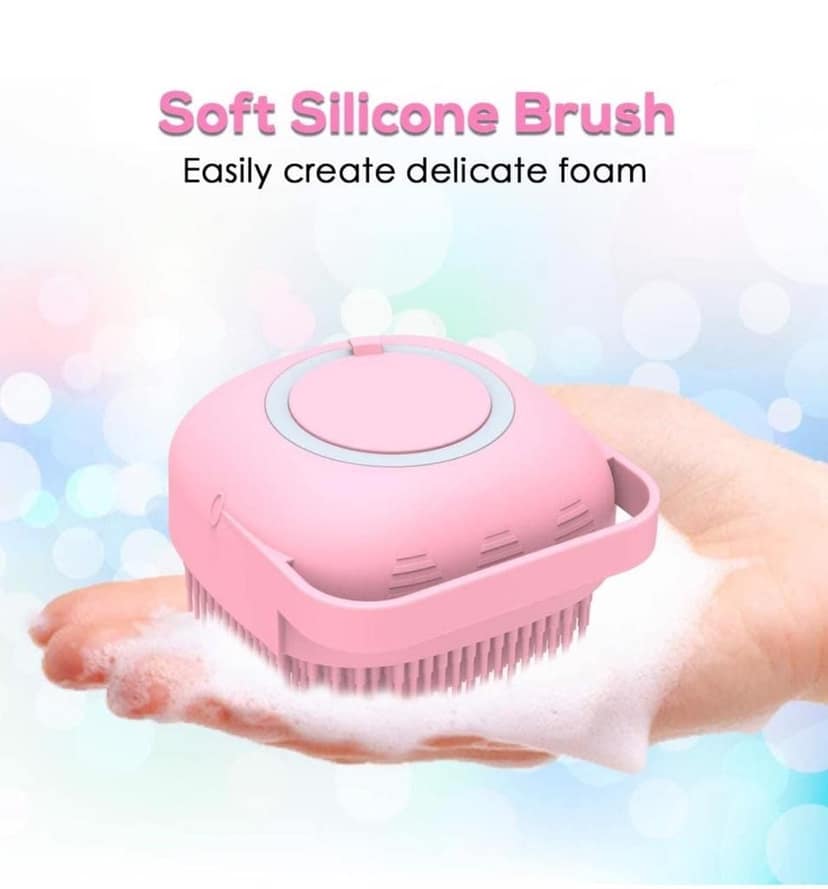 Trendzie Care Silicone Bath Body Brush Shower Scrubber with Dispenser for Men, & Women (Multicolors) view 6