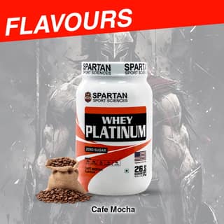 SPARTAN SPORT SCIENCE Whey Platinum Protein Powder Concentrate Supplement with 24g Protein, 12g EAA, 5g BCAA, 4g Glutaine Acid for Men & Women