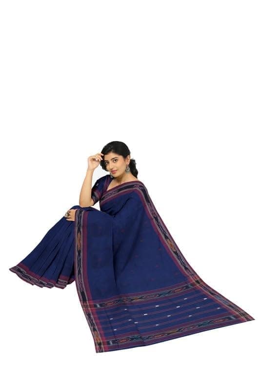 APCO Handloom (A Andhra Pradesh Govt Emporium)- Women's Traditional Pure Handloom Dulla Cotton Saree | DL0047 view 4