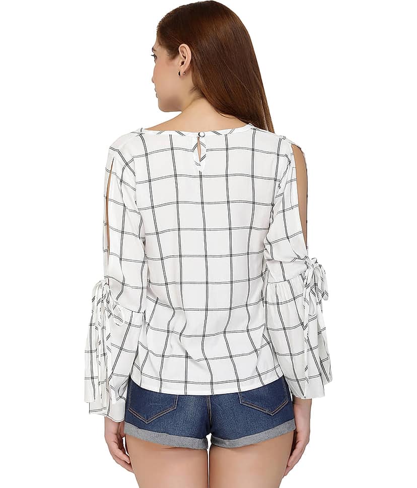 Chimpaaanzee Women's Viscose Regular Top ( White ) view 2