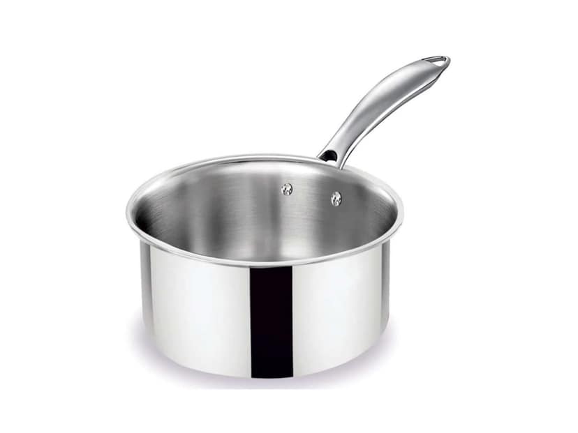 Baltra Triply Stainless Steel Saucepan with Lid, Induction Compatible - 2L , 18cm