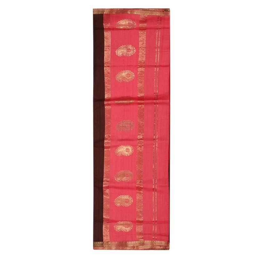 HANDLOOM MAHESHAWRI TRADITIONAL 02 PCS SUIT (SKU - 3S0102050422 Suit 176) view 3