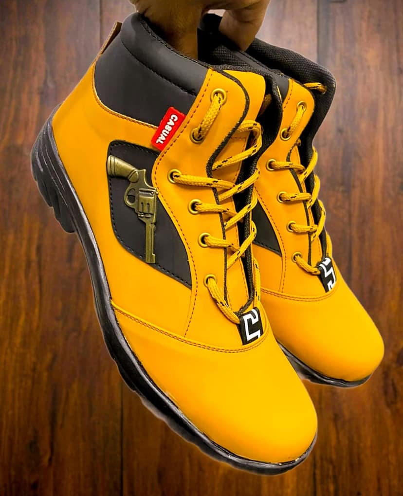Tan Gun Boot For Men, Casual For Men, Men's Footwear, Party wear Boots, Daily wear Casual Boots, By–Auras Shoes view 4