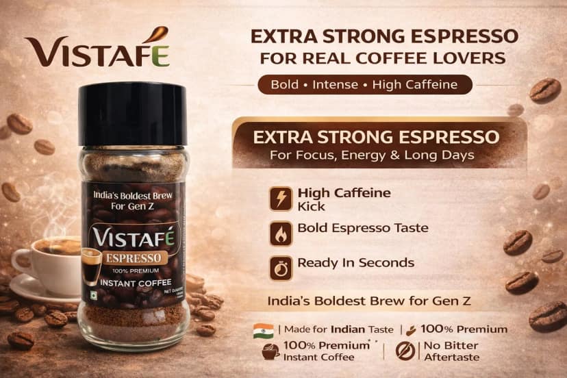 Vistafe Strong Espresso Instant Coffee for Bold Taste view 3