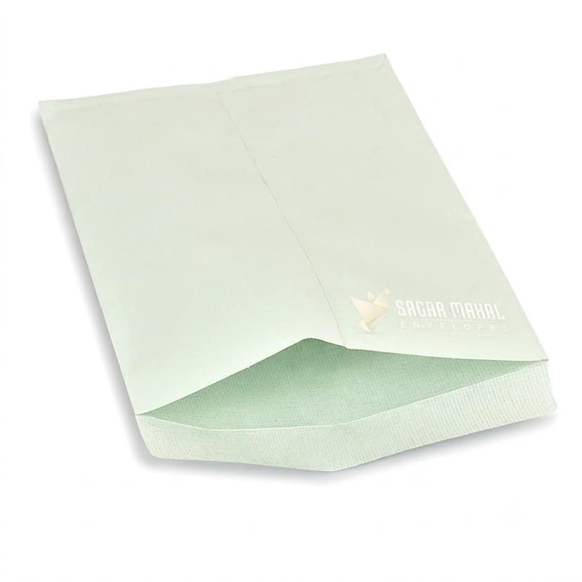 Sagar Sales Premium 10 x 14 Inch Green Cloth Lined Envelopes - 100 GSM (Fine Quality, Pack of 100) | Tear-Resistant Secure Mailers for A4/B4 Documents, Certificates & Catalogs view 2
