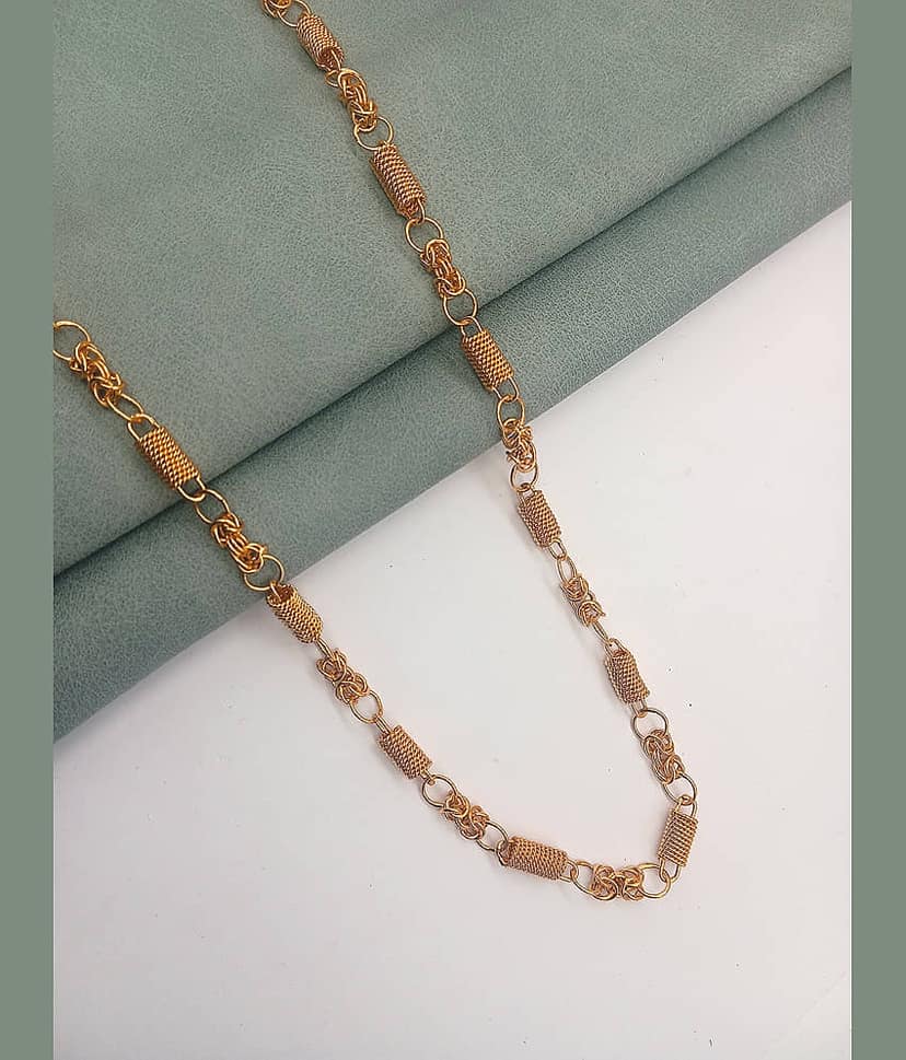 H M PRODUCT Gold Plated Chain ( Set of 1 )