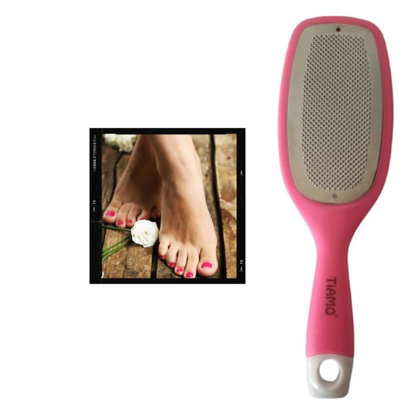 Oval Leg, Heel and Foot Scrubber for Dead Skin |Callus Remover | Pedicure Special Tool/Specially For Cracked Feet in pink view 3