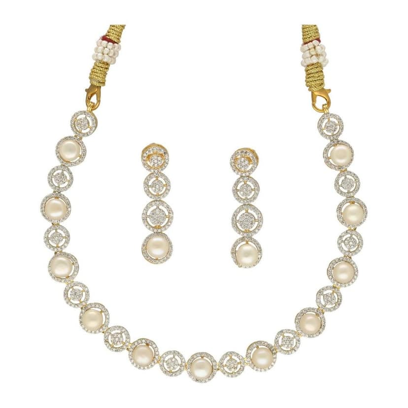 Ravishing Luxy Pearl Necklace Set view 3