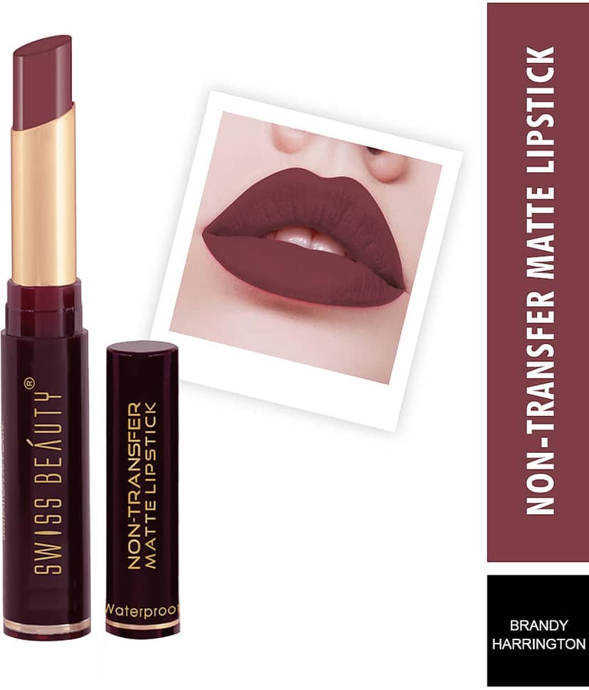 Swiss Beauty Waterproof, Non-Transfer Lipstick (First Love), 2gm