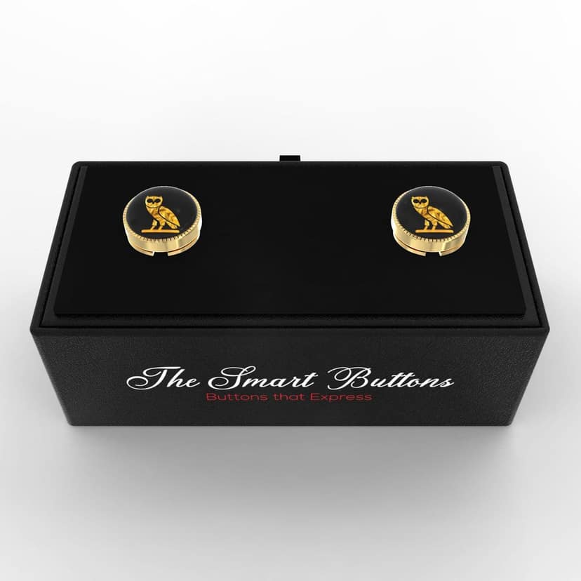 The Smart Buttons - Shirt Button Cover Cufflinks for Men - OVO Drake Style view 9