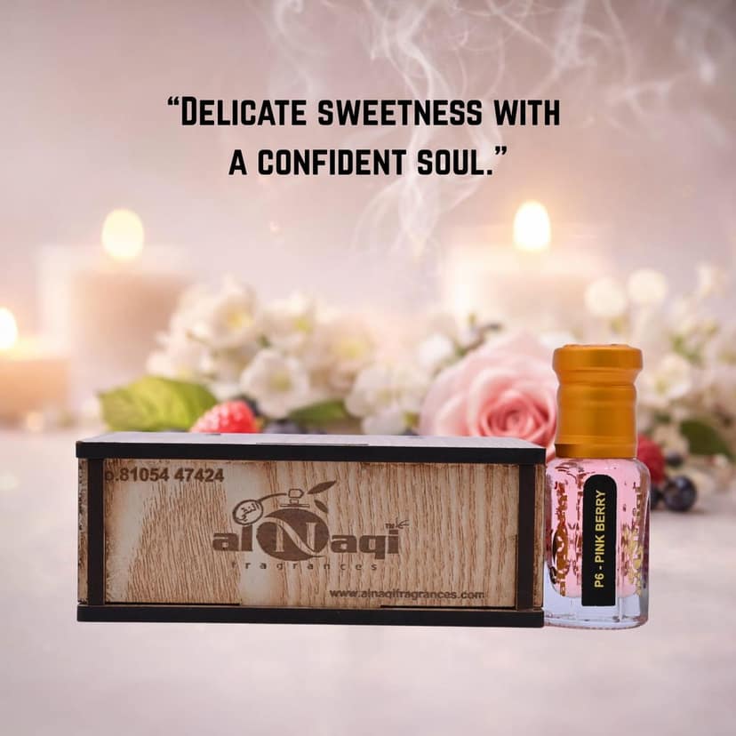 alnaqi fragrances Pink Berry Attar Perfume Oil | Unisex Arabian Attar | Alcohol-Free Roll-On | Sweet Berry, Floral & Soft Musk Notes | Long-Lasting Concentrated Arabic Perfume Oil view 3