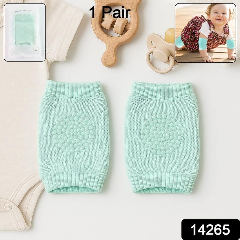 Mint Green Toddler Wool Knit Leg Warmer (Knee Guard) view 2