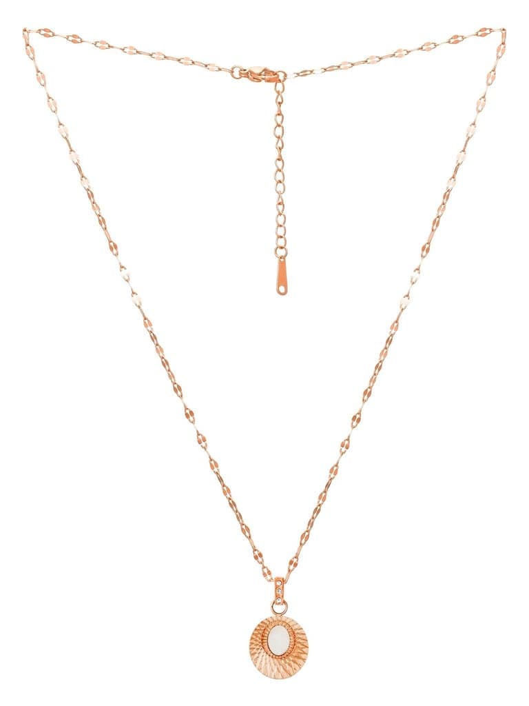 Morison Sleek Silver Pendant Set Modern and Minimalist view 2