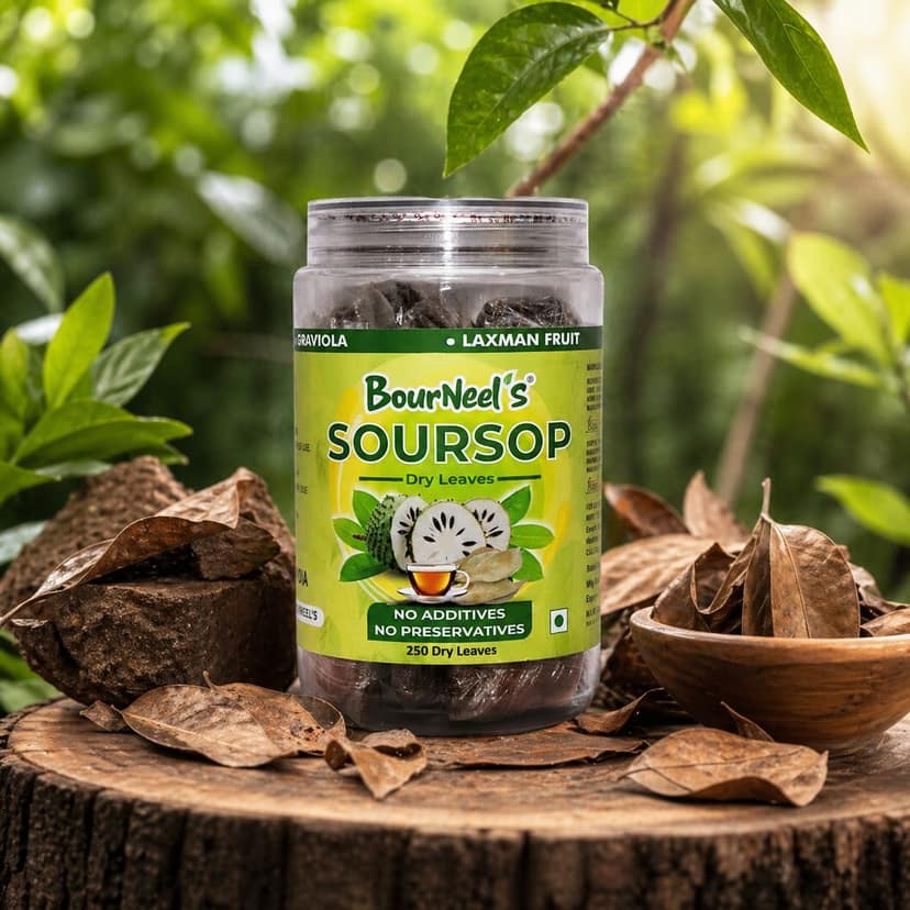 BourNeel's® Soursop Dry Leaves, 250 Loose Leaves |No Preservatives | Healthy Graviola Laxman Phal Dry Leaves | High Vitamin C |Soursop Kadha Tea | view 4