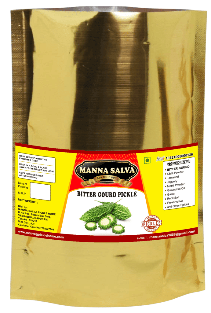 Manna Salva Pickles - Bitter Gourd Pickle - Veg Pickle