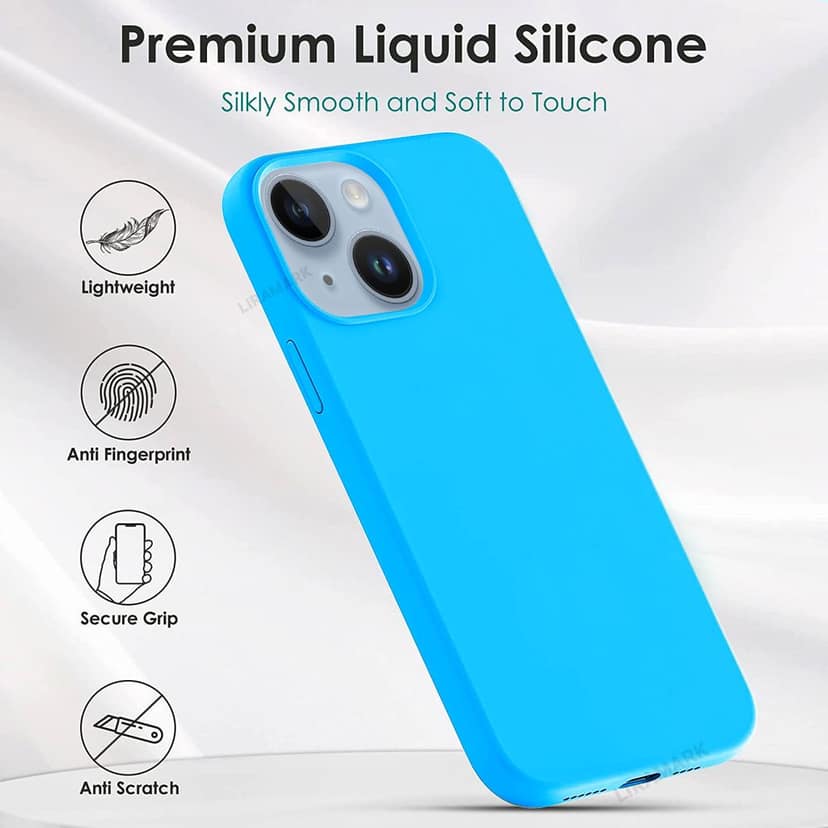 LIRAMARK Liquid Silicone Soft Back Cover Case for Apple iPhone 14 Plus (6.7 inch) view 3