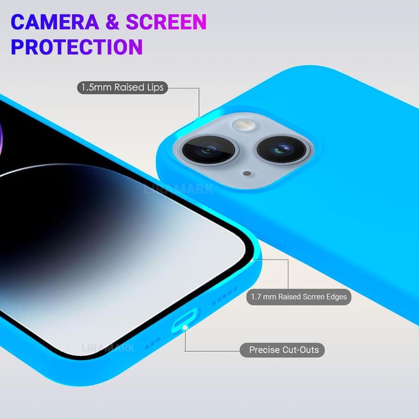 LIRAMARK Liquid Silicone Soft Back Cover Case for Apple iPhone 14 Plus (6.7 inch) view 5