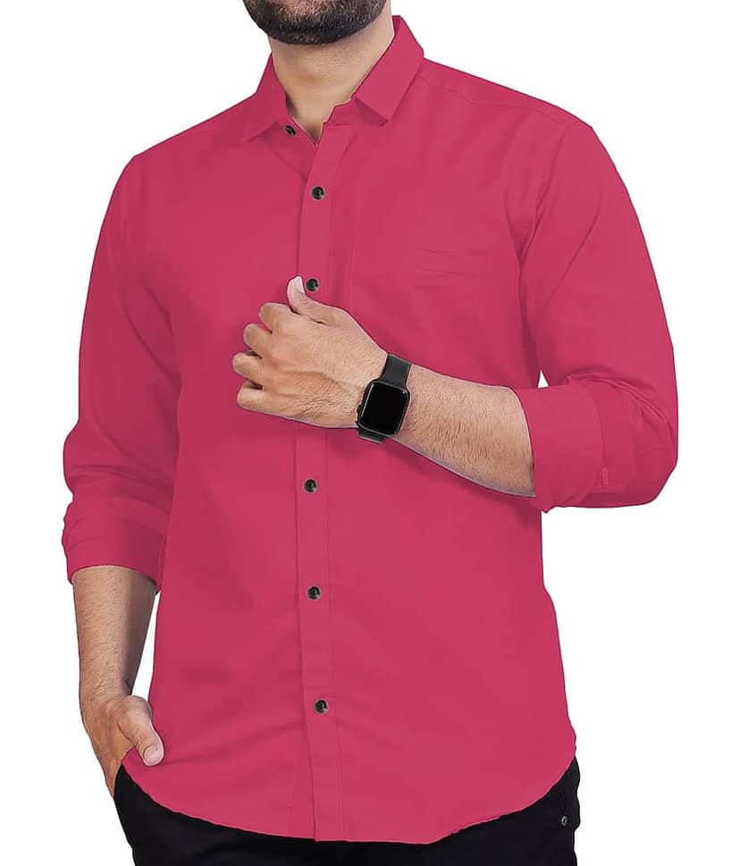 Apektra Cotton Blend Slim Fit Solids Full Sleeves Men's Casual Shirt - Beige ( Pack of 1 ) view 2