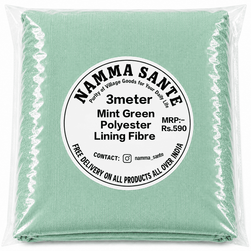Mint Green Polyester Lining Fibre (Bada Panna), Mint Green Polyester Lining Fabric (Bada Panna), Light Mint Green Lining Fabric (Bada Panna), Mint Green Polyester Fabric (Bada Panna), Mint Green Polyester Inner Lining (Bada Panna) view 3