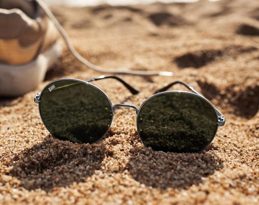 Beardo Mobster Sunglasses-Gun Metal UV-Pro view 3
