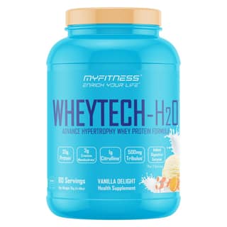 Myfitness Wheytech H2O | 35g Protein Per Serving | 3g Creatine Monohydrate | 1000mg Citrulline | 500mg Tribulus | Added Digestive Enzymes | 2kg | 80 servings