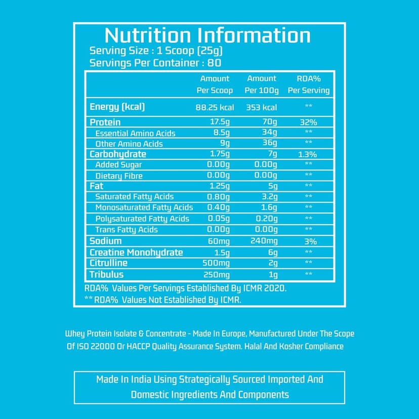 Myfitness Wheytech H2O | 35g Protein Per Serving | 3g Creatine Monohydrate | 1000mg Citrulline | 500mg Tribulus | Added Digestive Enzymes | 2kg | 80 servings view 2