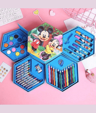 46 Pieces Art Set Color Kit with Color Pencil, Crayons, Water Color, Sketch Pens (Color and Design May Change)