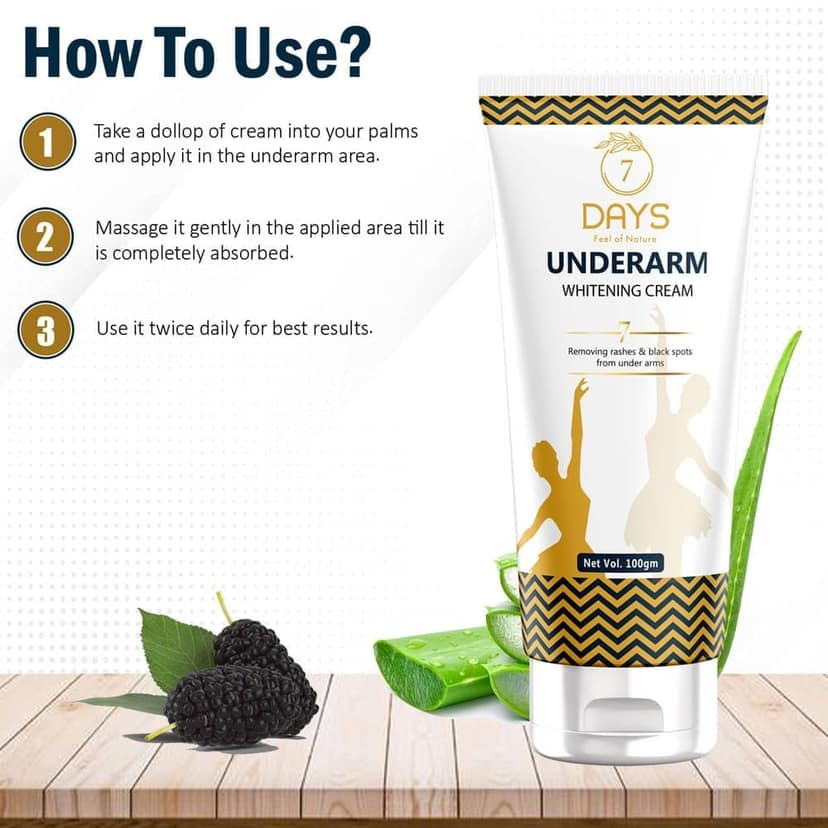 7Days Natural Underarm Whitening Cream for Brighter Underarms view 10