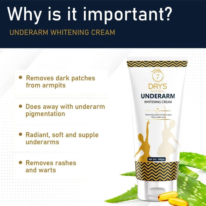 7Days Natural Underarm Whitening Cream for Brighter Underarms view 4