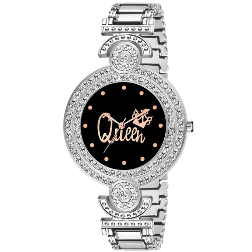 Bolun Black Queen Dial Silver BD Girls and Women Watch view 2