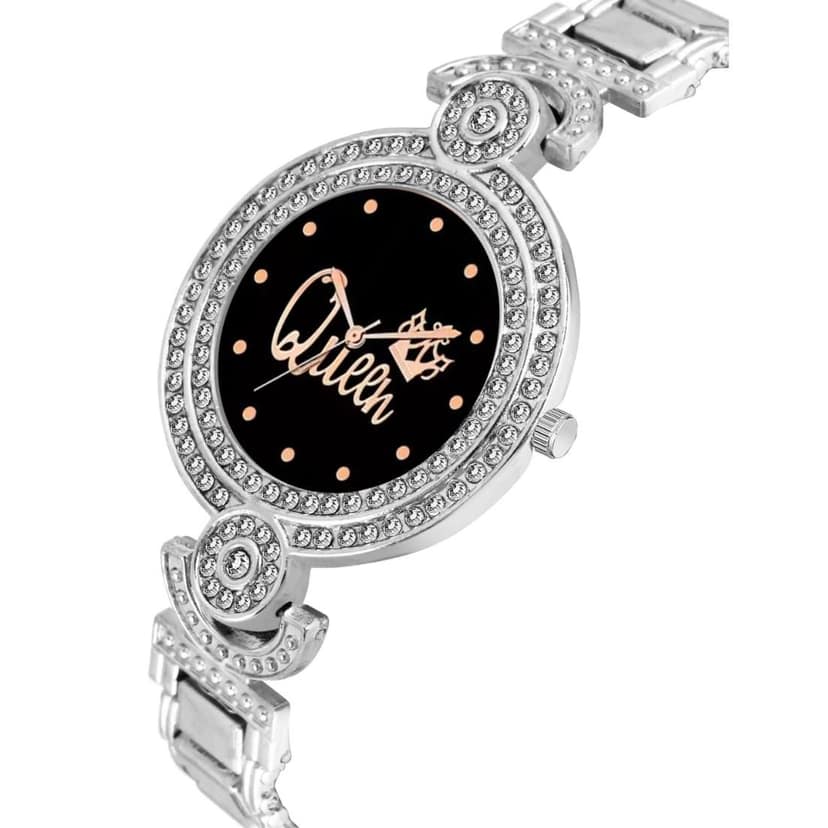 Bolun Black Queen Dial Silver BD Girls and Women Watch view 3