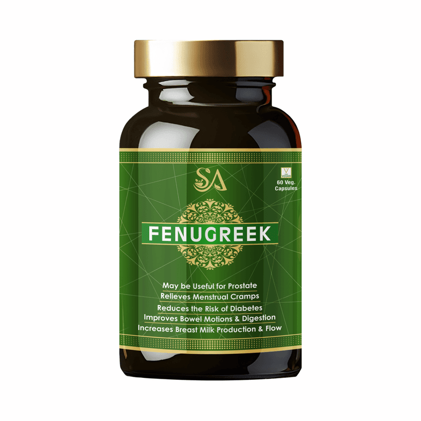 FENUGREEK(Breast Milk Boost, Prostate Health, Digestive Aid, Menstrual Cramp Relief (60 capsules) view 2